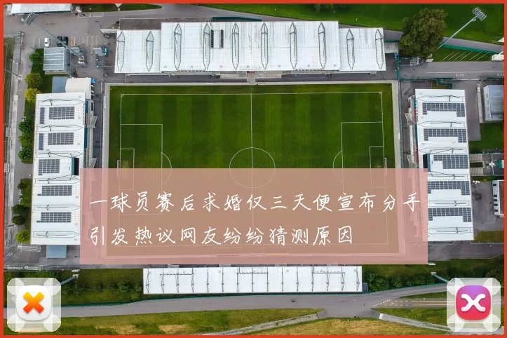 一球员赛后求婚仅三天便宣布分手引发热议网友纷纷猜测原因